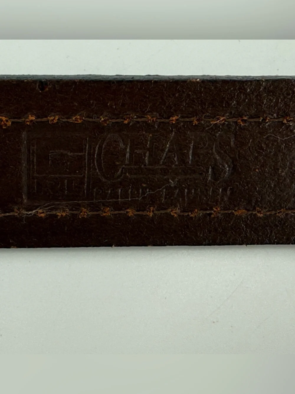 Chaps Vintage Brown Leather Belt 36‎
